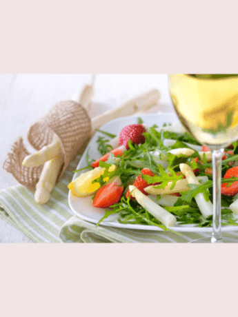 Lecker kochen mit Spargel, Rezept, Spargelsalat mit Rhabarber